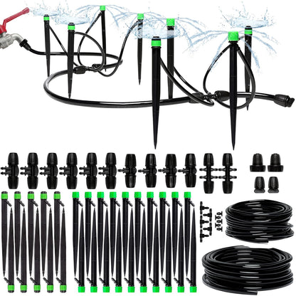 CARPATHEN Drip Irrigation System Kit for Garden Watering, Sprinkler, 100 ft