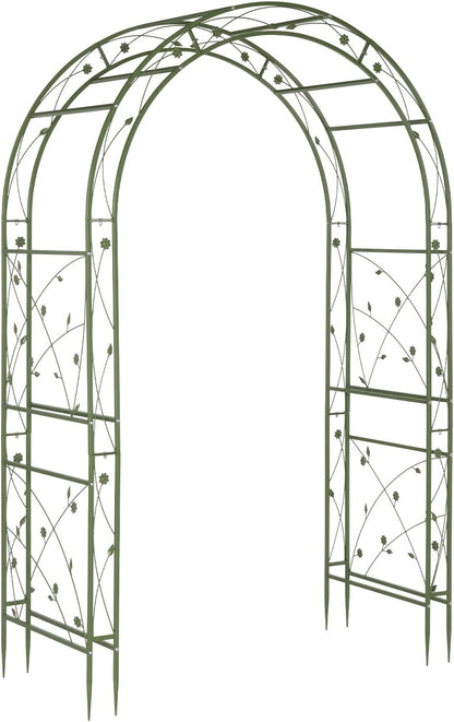 Garden Arbor, Arch for Wedding Ceremony Party, Christmas Garden Decor Steel Garden Trellis for Plant Climbing, Pergola for Garden, Backyard, Lawn (Arch Top, Bronze)