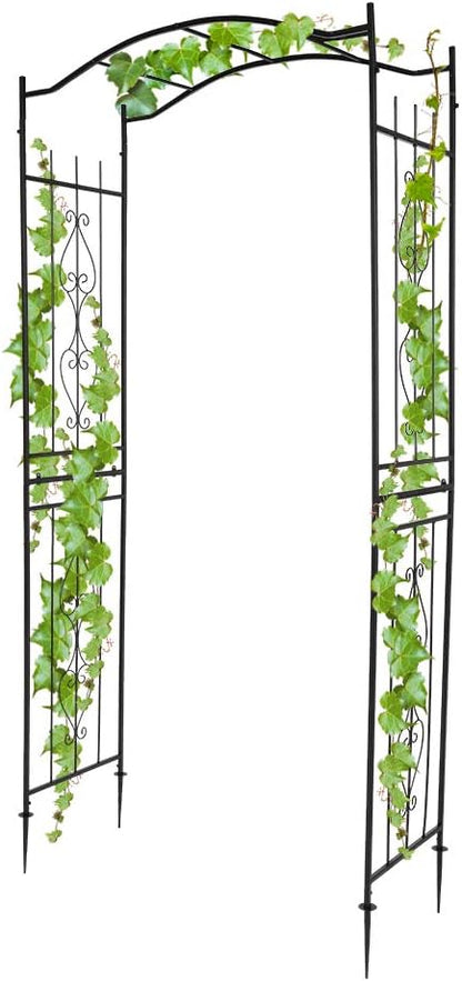 Garden Arbor, Arch for Wedding Ceremony Party, Christmas Garden Decor Steel Garden Trellis for Plant Climbing, Pergola for Garden, Backyard, Lawn (Arch Top, Bronze)