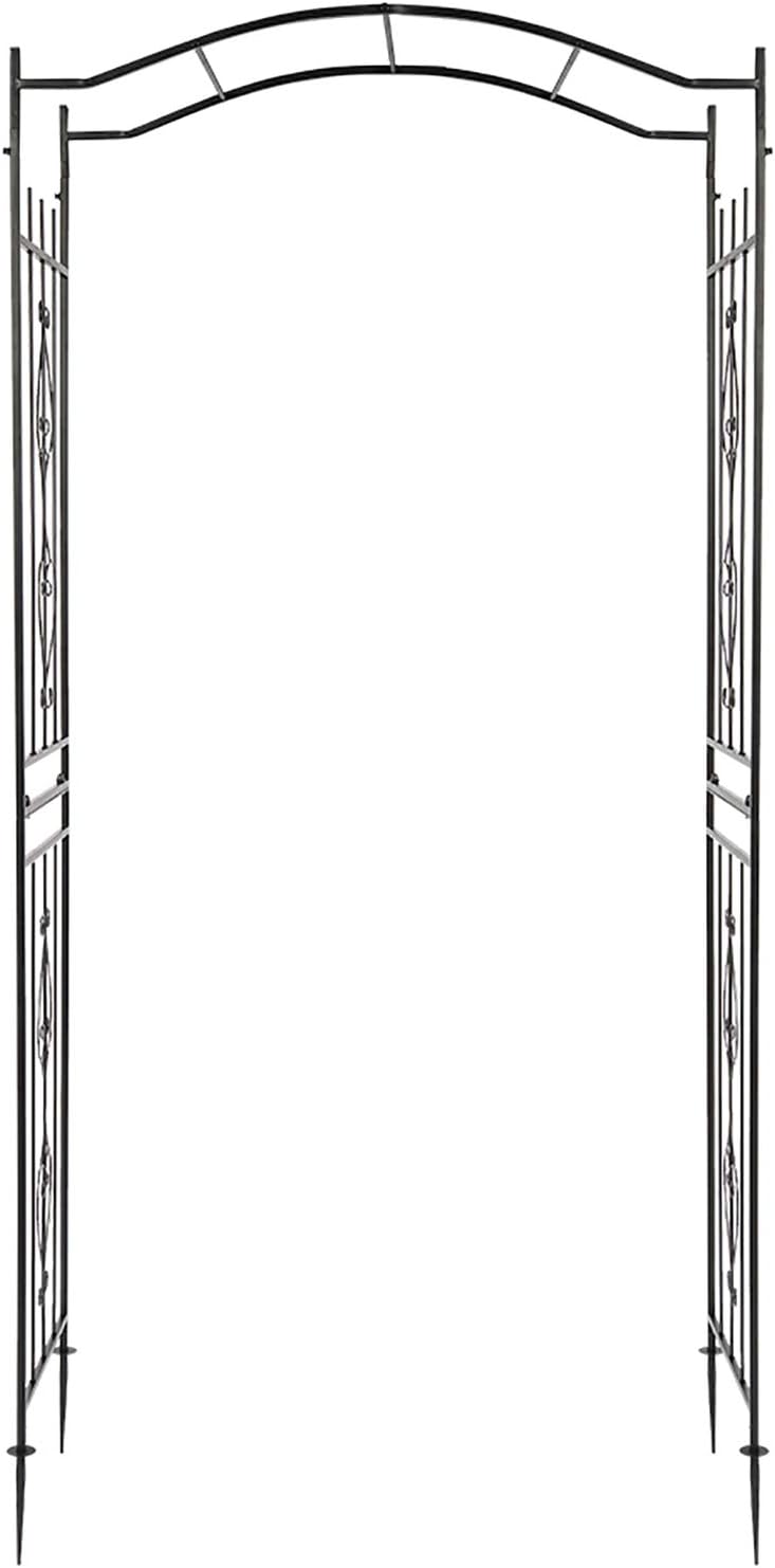 Garden Arbor, Arch for Wedding Ceremony Party, Christmas Garden Decor Steel Garden Trellis for Plant Climbing, Pergola for Garden, Backyard, Lawn (Arch Top, Bronze)