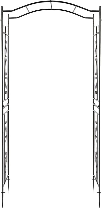 Garden Arbor, Arch for Wedding Ceremony Party, Christmas Garden Decor Steel Garden Trellis for Plant Climbing, Pergola for Garden, Backyard, Lawn (Arch Top, Bronze)