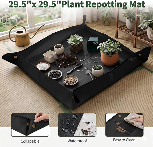 Bonsai Tools Set, 20-Piece Bonsai Tools Set with Waterproof Repotting Mat, Pruning Shears, Scissors & Training Wire - Indoor Gardening Starter Gifts for Women, Men & Beginners