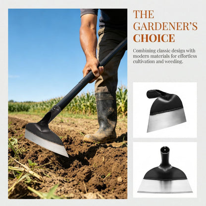 Garden Hoe Head - Heavy Duty Agriculture Farming Head, Round Eye Hoes, Manganese Steel Garden Tool for Weeding Soil Loosening and Agricultural Use Without Handle