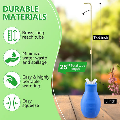 Squeeze Bottle for Hanging Plant, 19" Spout Water Can, Blue, 8 oz, 1 Pack