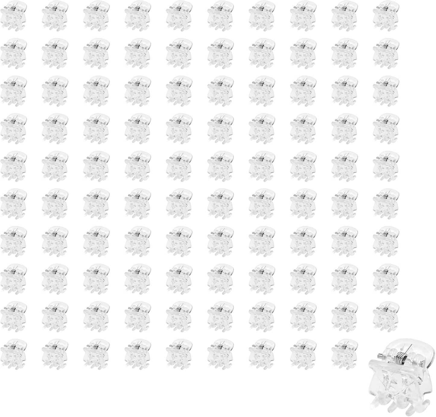 100pc Clear Orchid Clips – 0.79" Opening Clip Plant Clips for Climbing Plants, Plant Wall Clips, Flower & Garden Support Clips, Reusable Mini Plant Cages & Stakes for Patio, Lawn & Greenhouse