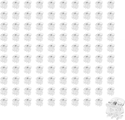 100pc Clear Orchid Clips – 0.79" Opening Clip Plant Clips for Climbing Plants, Plant Wall Clips, Flower & Garden Support Clips, Reusable Mini Plant Cages & Stakes for Patio, Lawn & Greenhouse