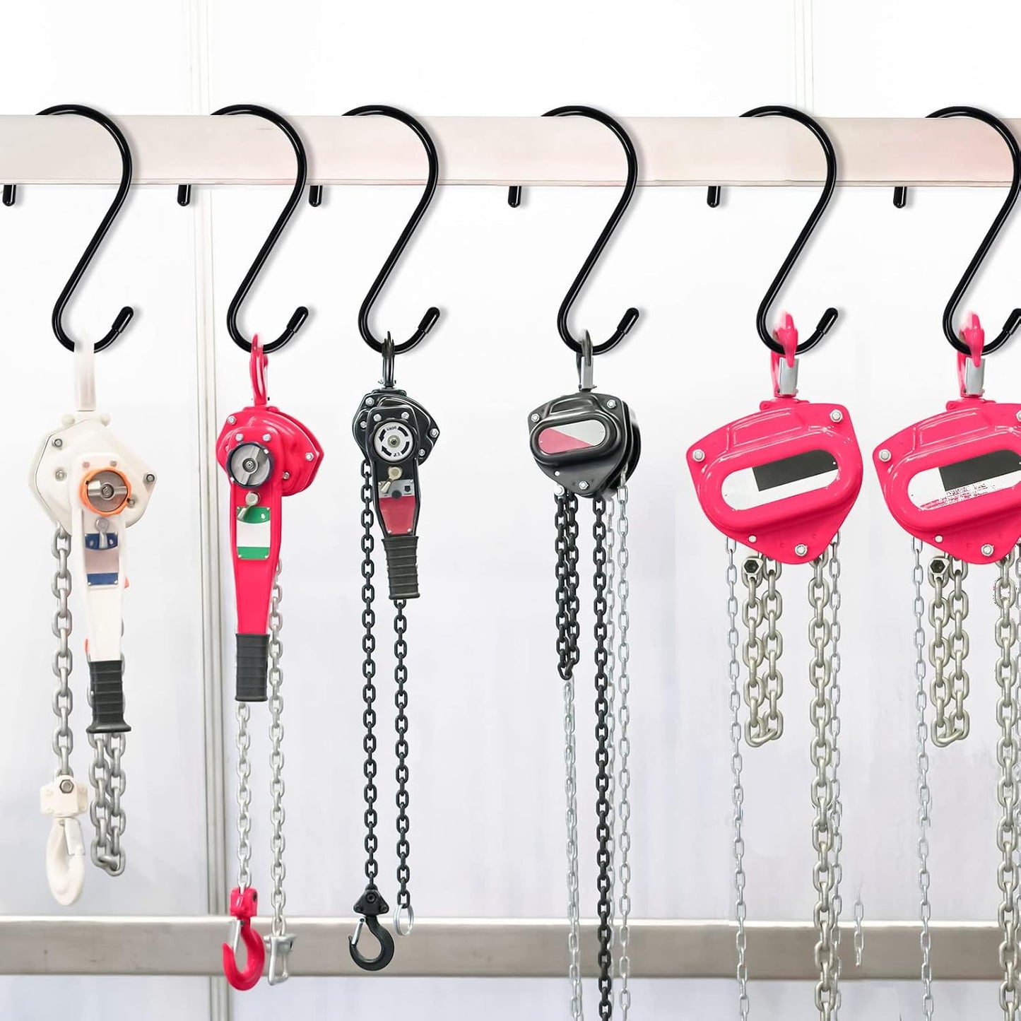 DINGEE 12 Pack 6 Inch Large S Hooks, Heavy Duty Vinyl Coated Non-Slip Metal Black Hooks for Hanging, Closet Kitchen Bathroom Garden Hooks for Pots Pans Clothes Plants Jeans Towels