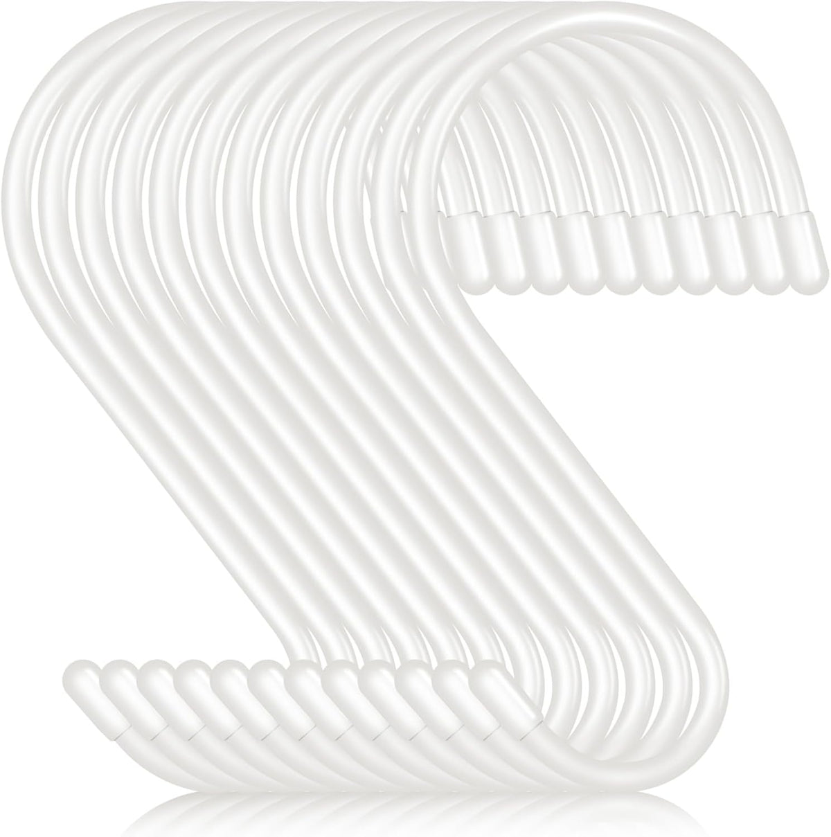 DINGEE 12 Pack 6 Inch Large S Hooks, Heavy Duty Vinyl Coated Non-Slip Metal Black Hooks for Hanging, Closet Kitchen Bathroom Garden Hooks for Pots Pans Clothes Plants Jeans Towels