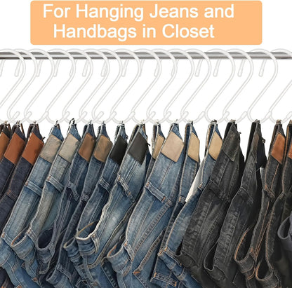 DINGEE 12 Pack 6 Inch Large S Hooks, Heavy Duty Vinyl Coated Non-Slip Metal Black Hooks for Hanging, Closet Kitchen Bathroom Garden Hooks for Pots Pans Clothes Plants Jeans Towels