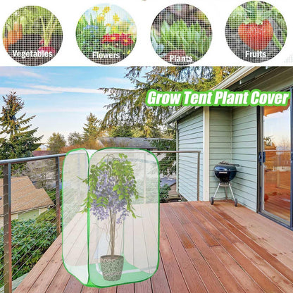 Pop Up Garden Mesh Plant Cover 2Pcs Outdoor Plant Protector Mesh Plant Enclosure Raised Bed Garden Bird and Pest Protection Guard for Fruits Vegetables Seedlings and Herbs