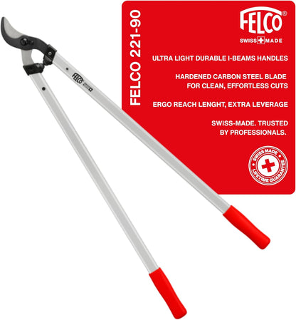 F221-70 Swiss Made Loppers for Gardening – 28" Lightweight Precision Loppers for Tree Trimming | Tree Branch Cutters | Tree Trimmer Tool with Curved Bypass Blade | I-Beam Handles | Orchard Reach
