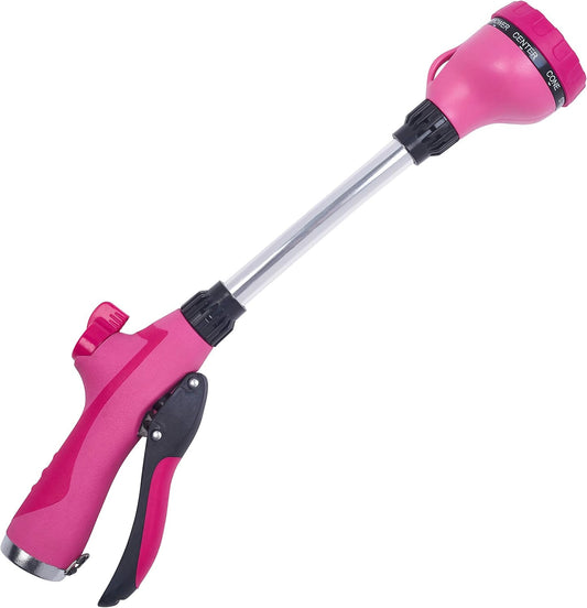 65103-AMZ 8-Pattern 15" Watering Wand and QuickConnect Product Adapter Amazon Bundle, Raspberry Red