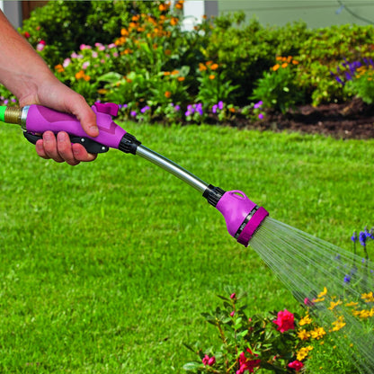 65103-AMZ 8-Pattern 15" Watering Wand and QuickConnect Product Adapter Amazon Bundle, Raspberry Red