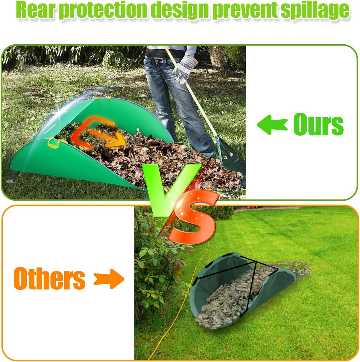 Leaf Collector, Portable Pop Up Leaf Bags, Foldable Leaf Pick Up Tools