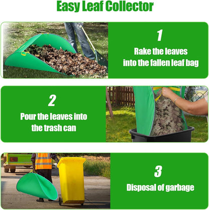 Leaf Collector, Portable Pop Up Leaf Bags, Foldable Leaf Pick Up Tools