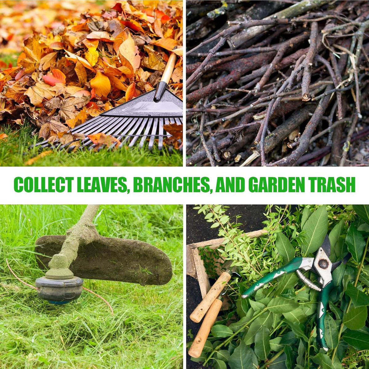Leaf Collector, Portable Pop Up Leaf Bags, Foldable Leaf Pick Up Tools