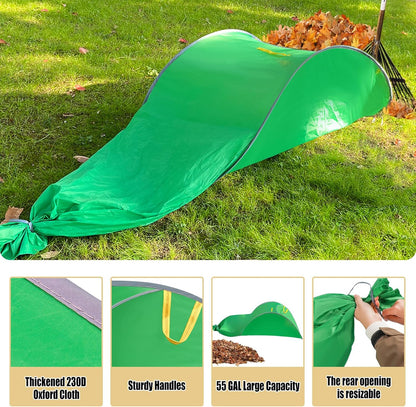 Leaf Collector, Portable Pop Up Leaf Bags, Foldable Leaf Pick Up Tools