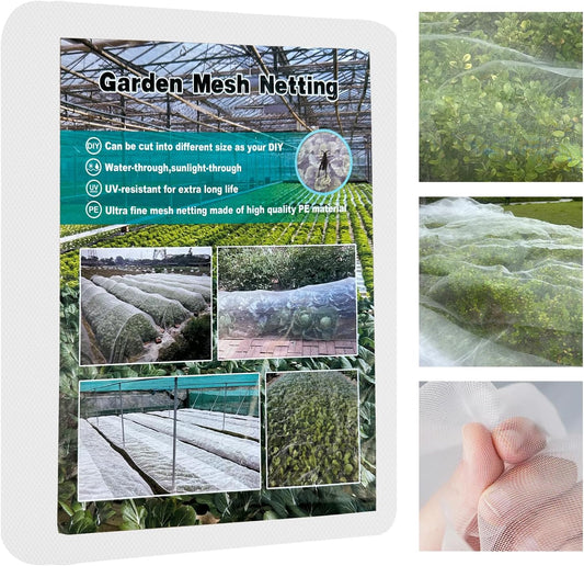 10ft x 35ft Garden Netting, Plant Mesh Netting, Garden Plant Row Cover, Greenhouse Screen Protection, Garden Net for Vegetables, Fruits, Flowers