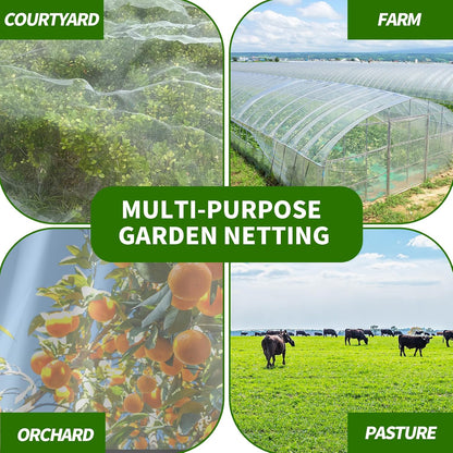 10ft x 35ft Garden Netting, Plant Mesh Netting, Garden Plant Row Cover, Greenhouse Screen Protection, Garden Net for Vegetables, Fruits, Flowers