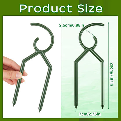20 Pcs 3/4 Inches Garden Hose Guide Stakes Holder Garden Hose Green Holder Spike for Outside Yard Lawn Flower Beds Irrigation Sprinkler Protect Plant