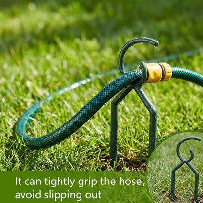 20 Pcs 3/4 Inches Garden Hose Guide Stakes Holder Garden Hose Green Holder Spike for Outside Yard Lawn Flower Beds Irrigation Sprinkler Protect Plant