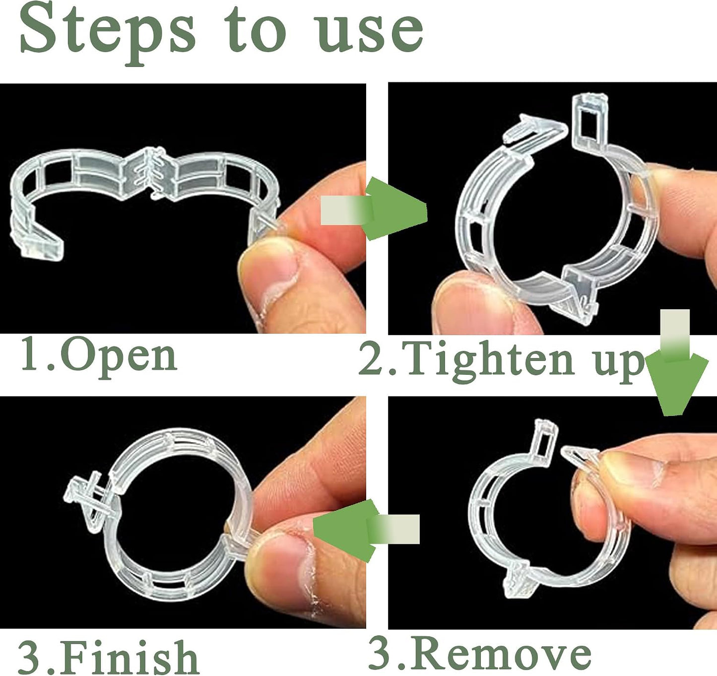 50 Pcs Heavy-Duty Plant Support Clips – Durable Plastic Trellis Clips for Tomatoes, Grapes, Vegetables, and Climbing Plants – Garden Vine Clips for Upright Growth and Healthier Plants (White)