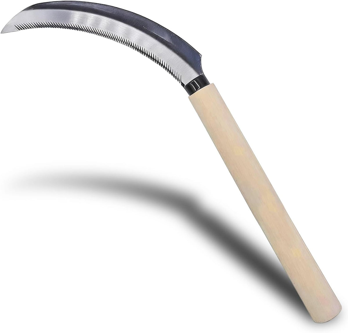 Kana Hoe 217 Japanese Garden Tool - Hand Hoe/Sickle is Perfect for Weeding and Cultivating. The Blade Edge is Very Sharp., Beige-a
