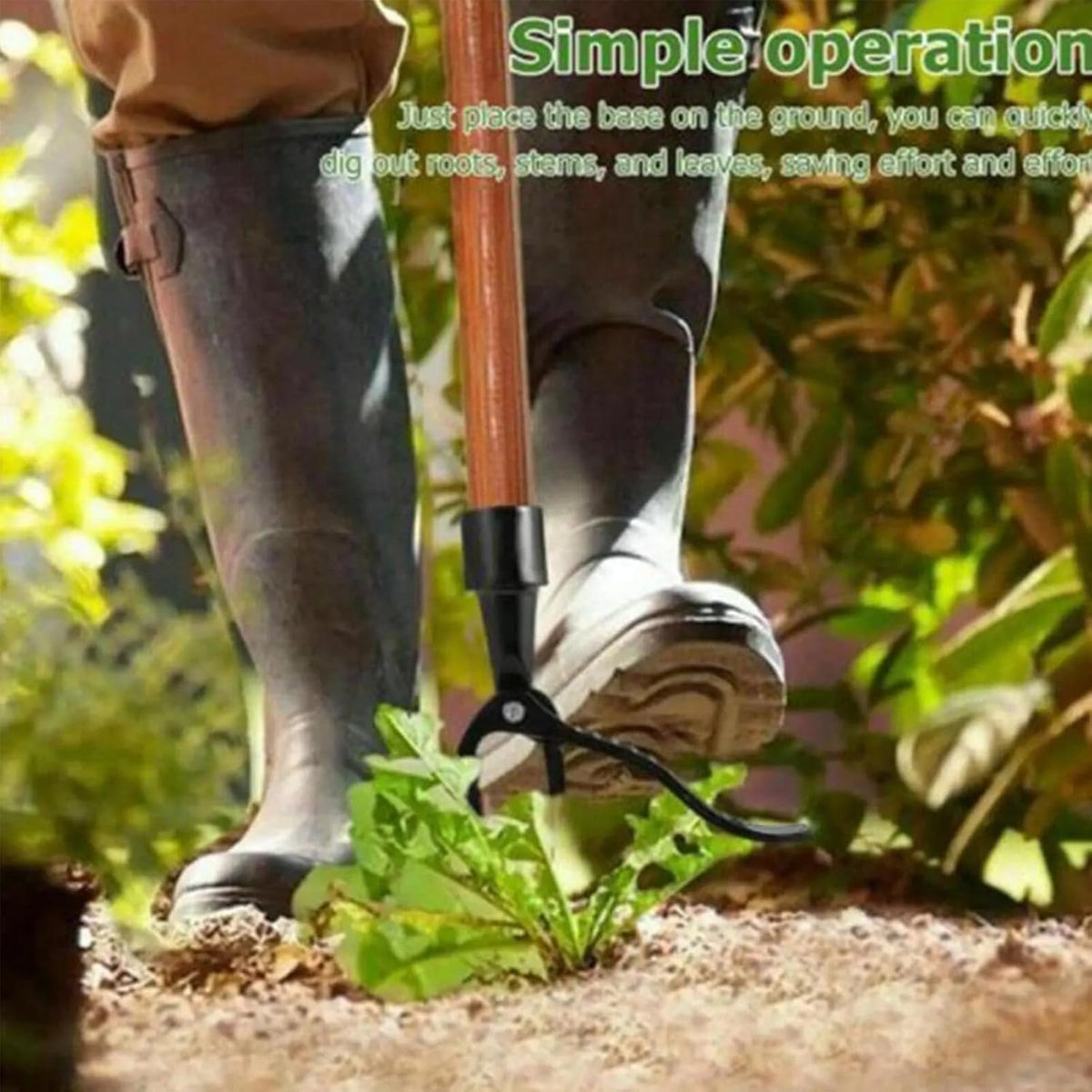 Stand Up Weed Puller Tool for Gardening Heavy Duty Stainless Steel Claw Handle Weed Remove Tool for Lawn Yard and Garden