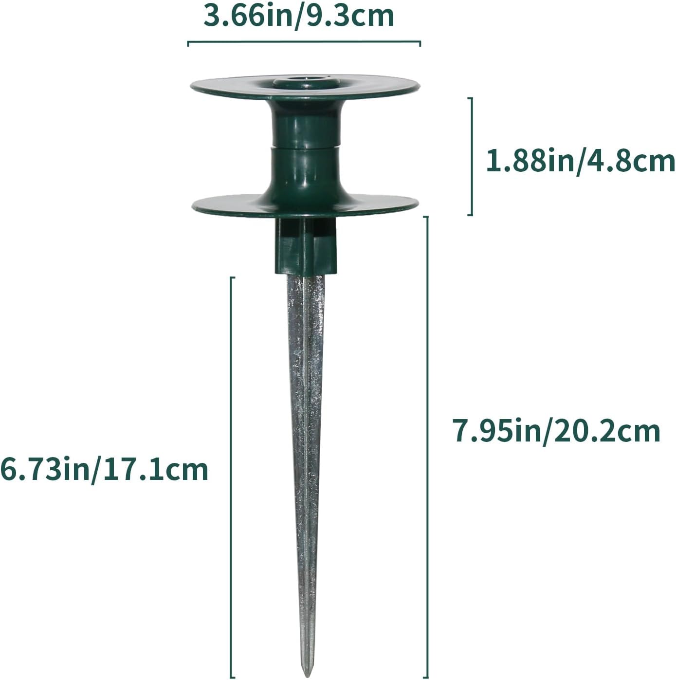 6 Pcs Metal Garden Hose Guide Spike Hose Guides for Garden Hose Guard Green