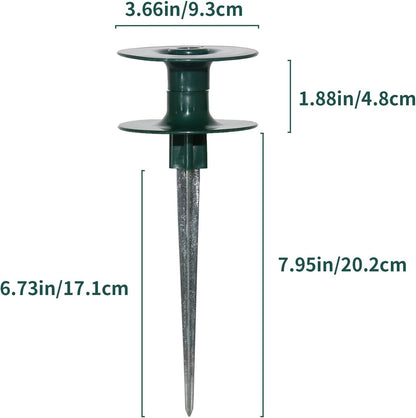6 Pcs Metal Garden Hose Guide Spike Hose Guides for Garden Hose Guard Green