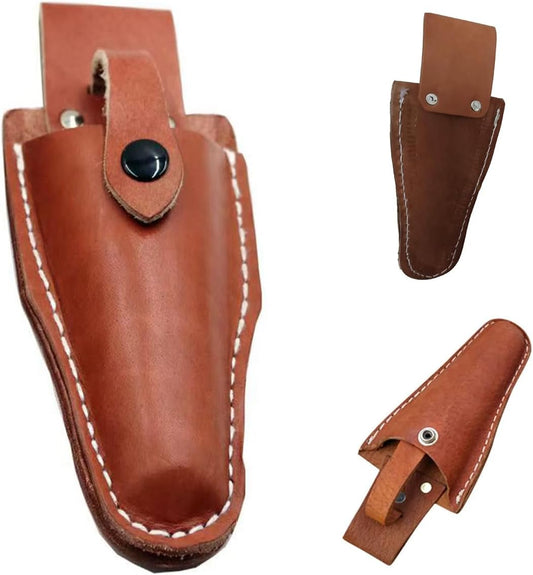 Pruning Scissors Holster Belt Pouch Genuine Leather Duty Gardening Scissors Holster Belt Clips Holder Case for Pruning Snips Garden Scissor Bypass Hand Pruner Gardening Shears Clippers Pliers
