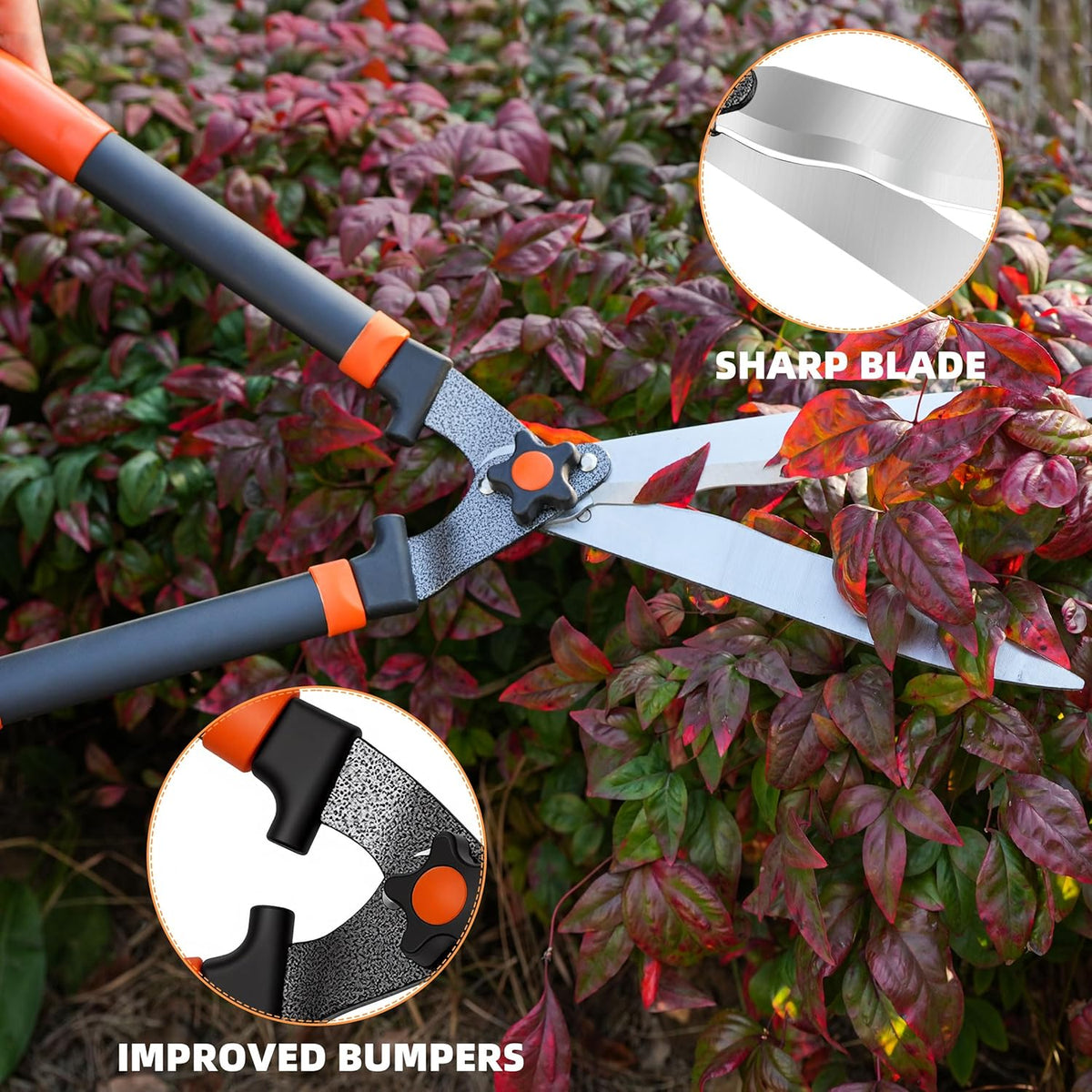 3-Piece Loppers Hedge Shears Pruners Heavy Duty Combo Clippers