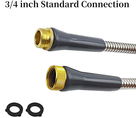 5ft Stainless Steel Garden Hose, 304 Leader Hose Extension