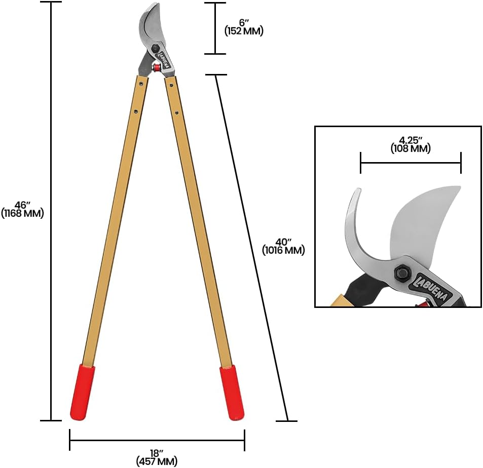 La Buena® Professional Bypass Lopper, 40-Inch Handles