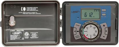 4-Station Outdoor Swing Panel Sprinkler System Timer - for Residential Lawn Watering - Multi-Station Irrigation Controller - Custom Watering Intervals - Indoor/Outdoor Installation - 57894