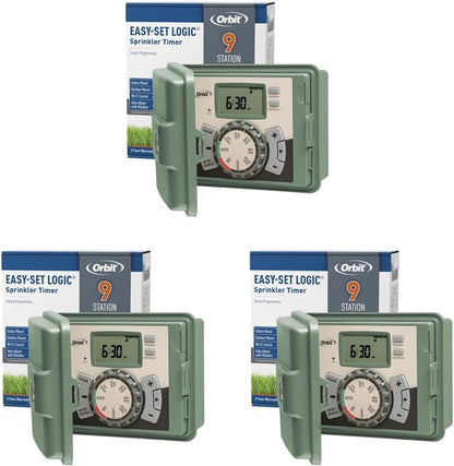 4-Station Outdoor Swing Panel Sprinkler System Timer - for Residential Lawn Watering - Multi-Station Irrigation Controller - Custom Watering Intervals - Indoor/Outdoor Installation - 57894