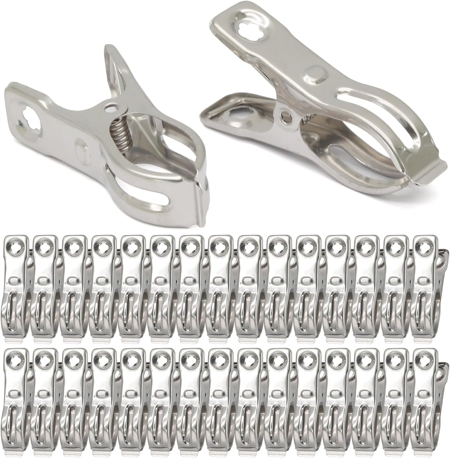 30 PCS Stainless Steel Garden Clips, 1 Inch, 2.36 Inch Long