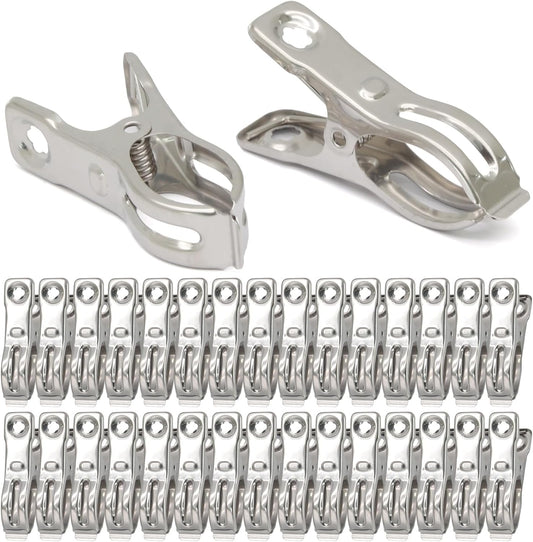 30 PCS Stainless Steel Garden Clips, 1 Inch, 2.36 Inch Long
