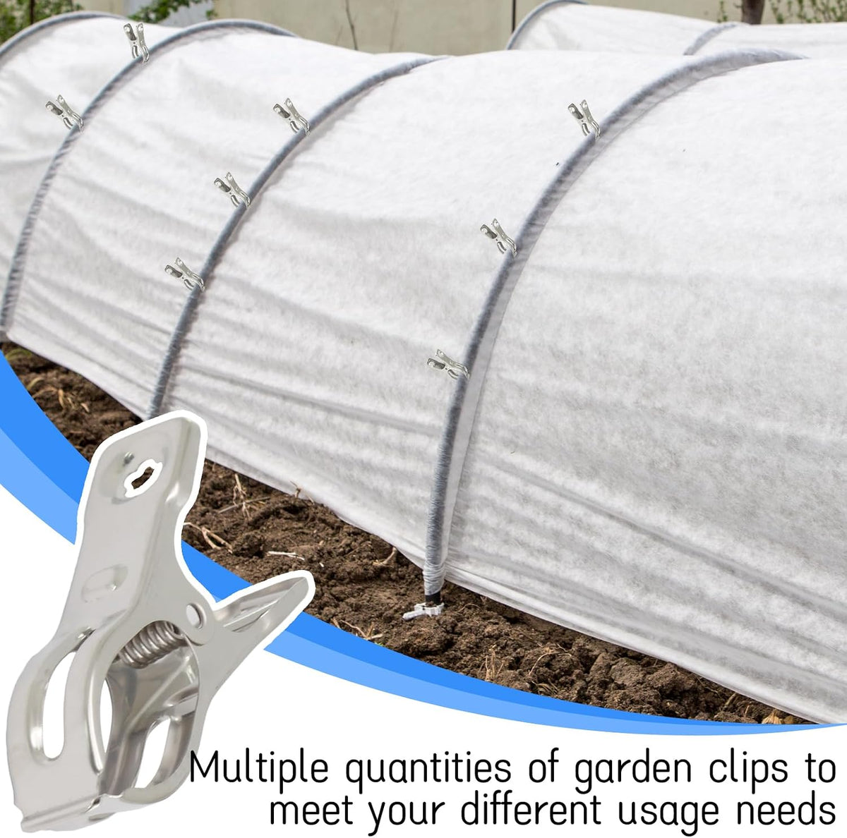 30 PCS Stainless Steel Garden Clips, 1 Inch, 2.36 Inch Long