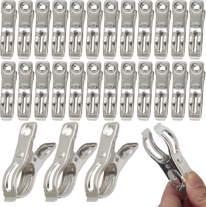 30 PCS Stainless Steel Garden Clips, 1 Inch, 2.36 Inch Long