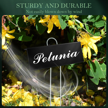 30 Pack Metal Plant Labels for Outdoor Garden Waterproof Plant Markers, Labels Garden Markers for Seedlings Herbs Vegetable Greenhouse Gifts, with Pen