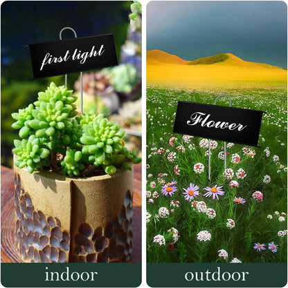 30 Pack Metal Plant Labels for Outdoor Garden Waterproof Plant Markers, Labels Garden Markers for Seedlings Herbs Vegetable Greenhouse Gifts, with Pen