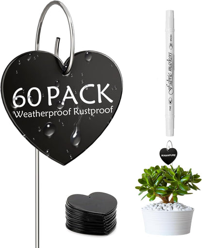 30 Pack Metal Plant Labels for Outdoor Garden Waterproof Plant Markers, Labels Garden Markers for Seedlings Herbs Vegetable Greenhouse Gifts, with Pen