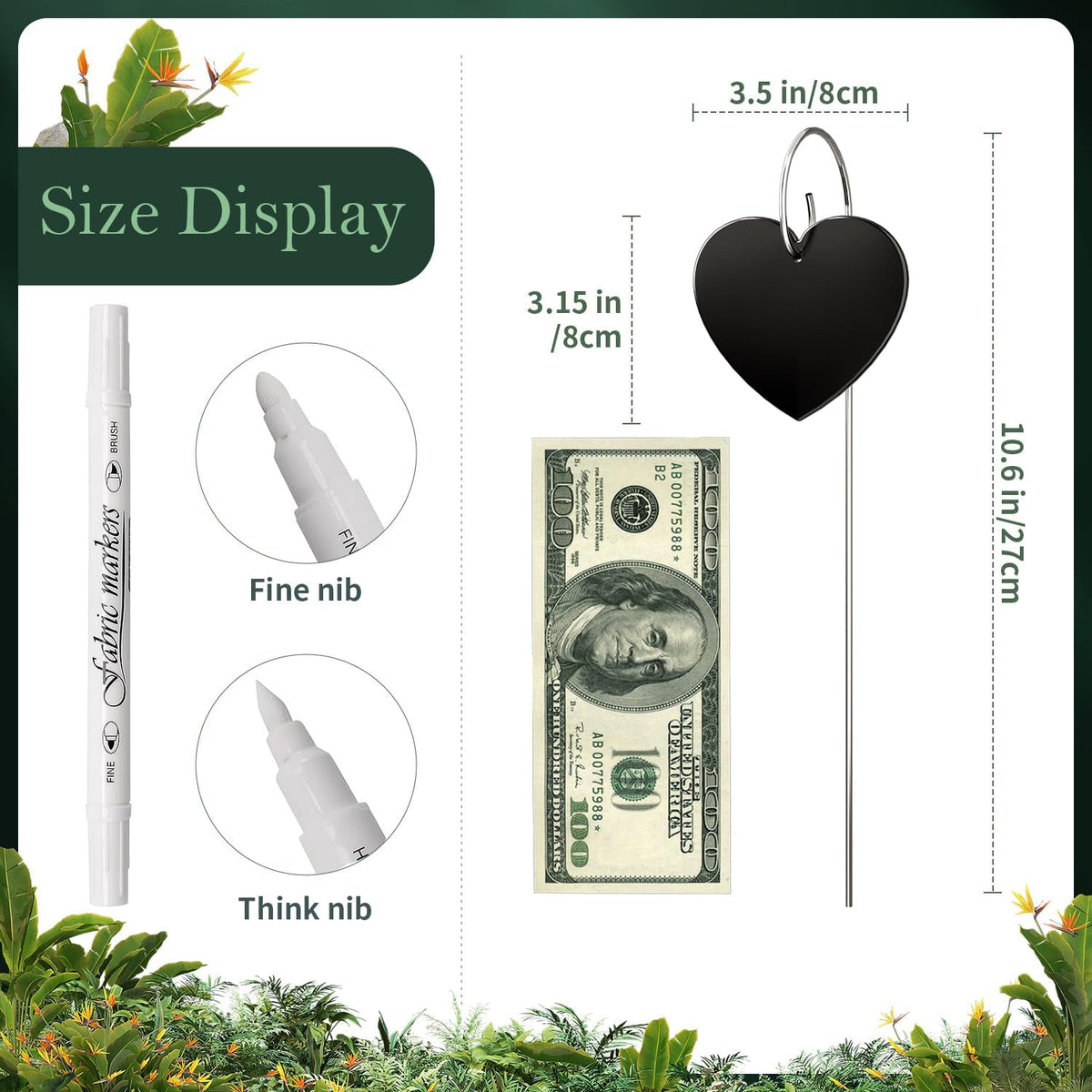 30 Pack Metal Plant Labels for Outdoor Garden Waterproof Plant Markers, Labels Garden Markers for Seedlings Herbs Vegetable Greenhouse Gifts, with Pen