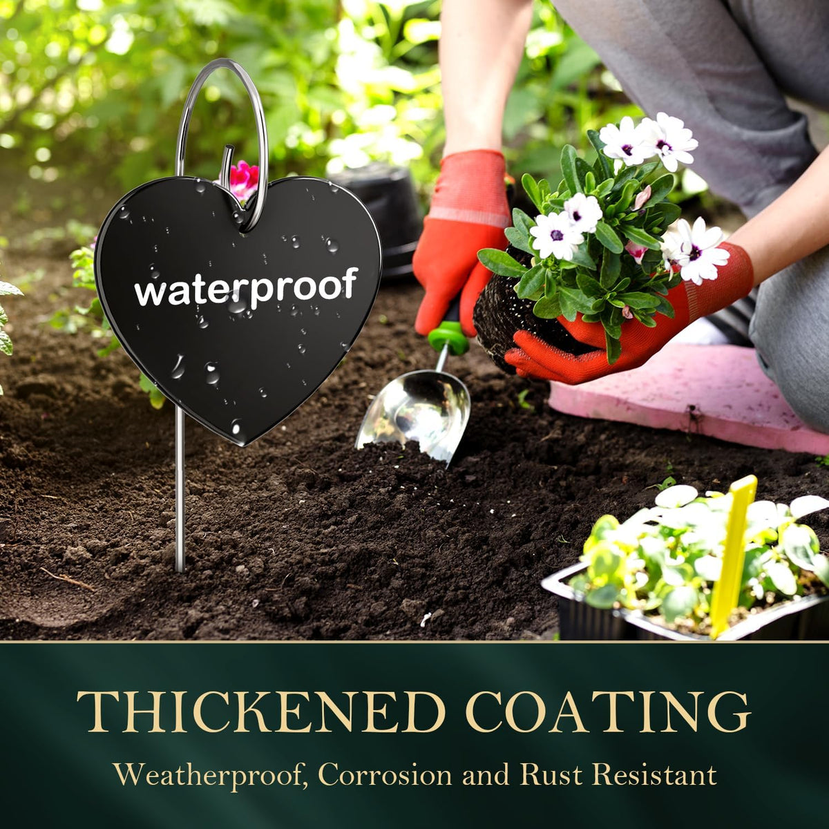 30 Pack Metal Plant Labels for Outdoor Garden Waterproof Plant Markers, Labels Garden Markers for Seedlings Herbs Vegetable Greenhouse Gifts, with Pen