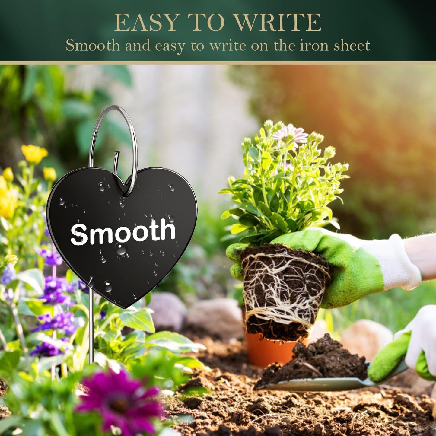 30 Pack Metal Plant Labels for Outdoor Garden Waterproof Plant Markers, Labels Garden Markers for Seedlings Herbs Vegetable Greenhouse Gifts, with Pen