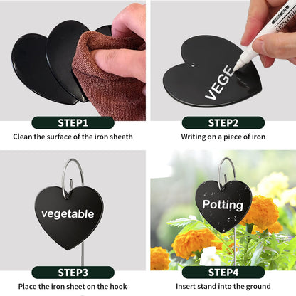 30 Pack Metal Plant Labels for Outdoor Garden Waterproof Plant Markers, Labels Garden Markers for Seedlings Herbs Vegetable Greenhouse Gifts, with Pen