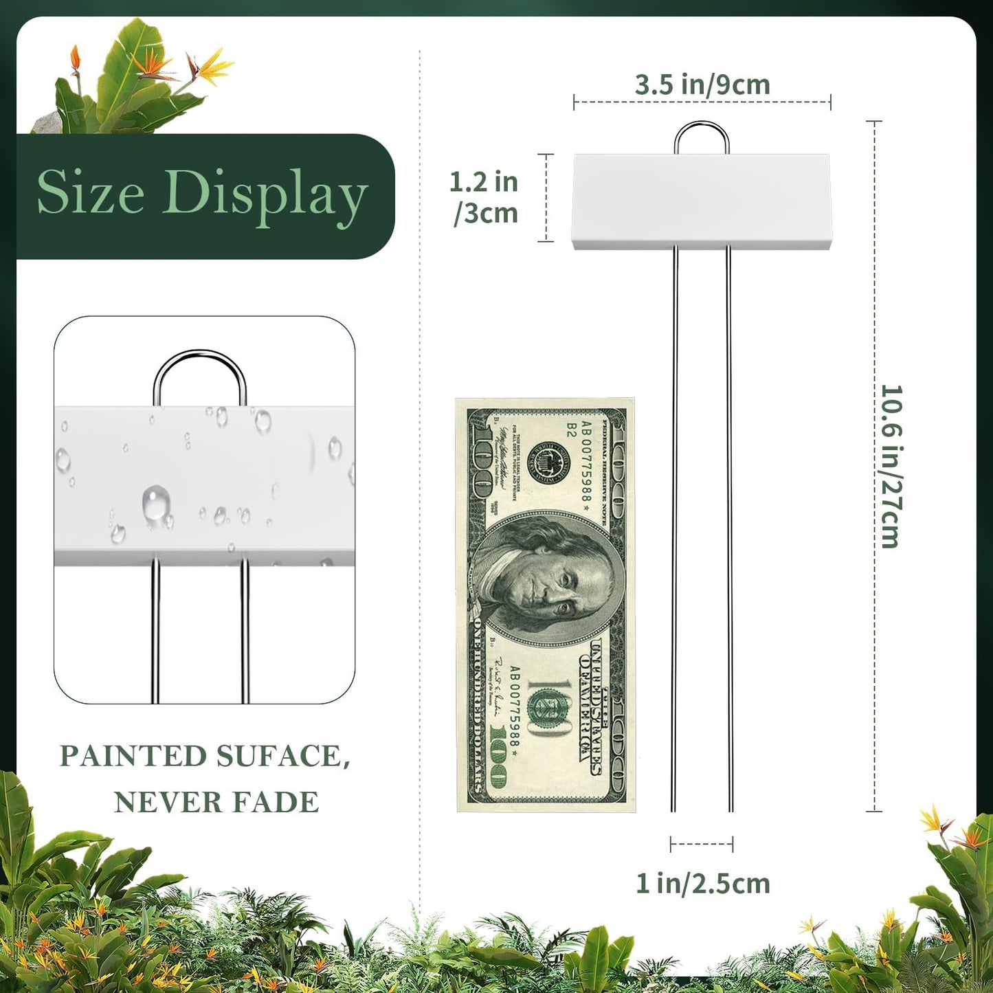 30 Pack Metal Plant Labels for Outdoor Garden Waterproof Plant Markers, Labels Garden Markers for Seedlings Herbs Vegetable Greenhouse Gifts, with Pen