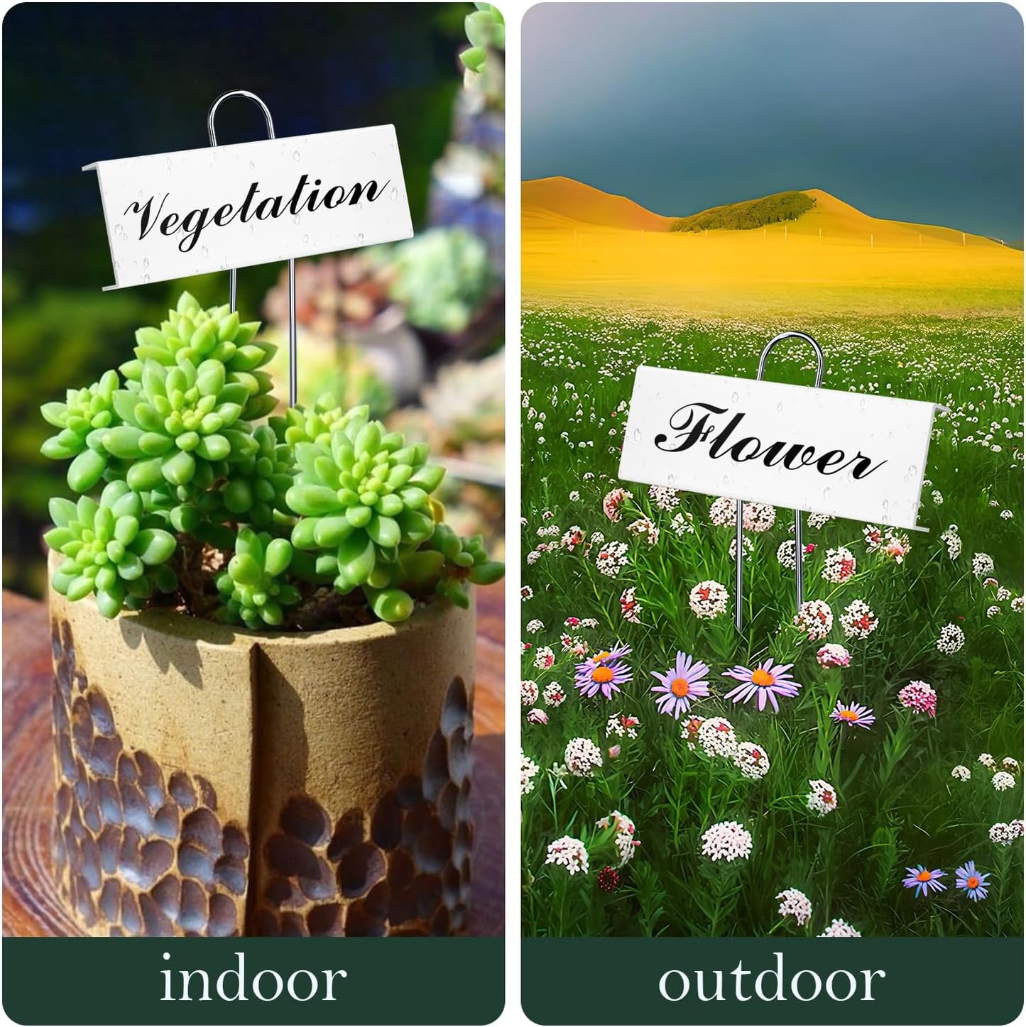 30 Pack Metal Plant Labels for Outdoor Garden Waterproof Plant Markers, Labels Garden Markers for Seedlings Herbs Vegetable Greenhouse Gifts, with Pen