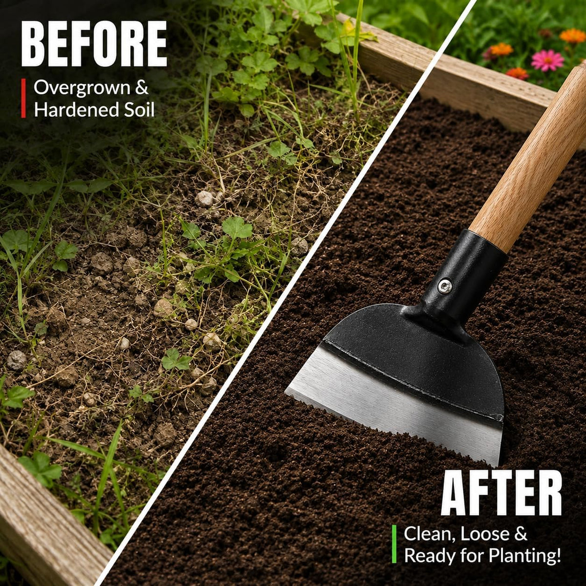 9.25in Heavy Duty Steel Garden Hoe Head, Hoe Garden Tool for Garden